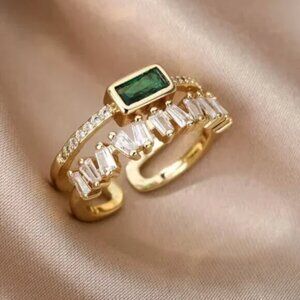 14K Gold Filled Emerald Ring